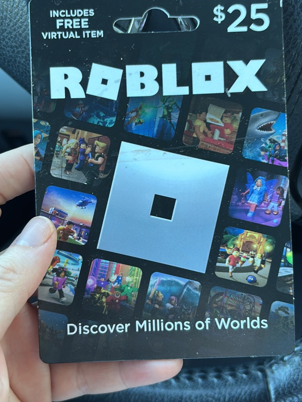 Roblox $25 Gift Card - Black & White Design